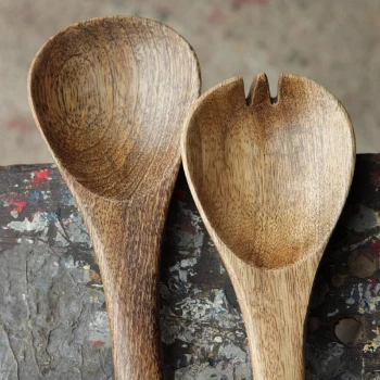 Nkuku Mango Wood Salad Servers 2 Nkuku Mango Wood Salad Servers