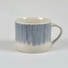 Nkuku White & Blue Small Karuma Ceramic Mug