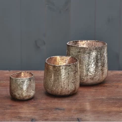 Nkuku Aban Rustic T-Light - Rustic Gold - Small