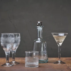 Nkuku Set of 4 Clear Mila Wine Glass