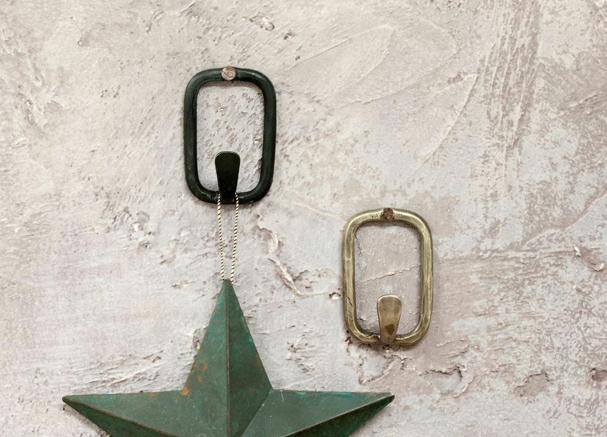 Nkuku Brass Rectangular Tima Hanger 2 Nkuku Brass Rectangular Tima Hanger