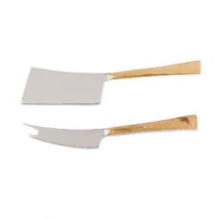 Nkuku Set of 2 Brushed Gold Ena Cheese Knife