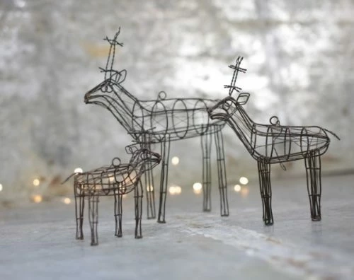 Nkuku Small Ineko Wire Modeled Reindeer 2 Nkuku Small Ineko Wire Modeled Reindeer