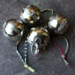 Nkuku Antique Gold Baubles Set of 4