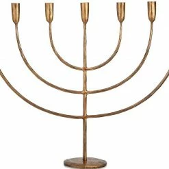 Nkuku Antique Brass Mbata Giant Brass Candelabra Candleholder