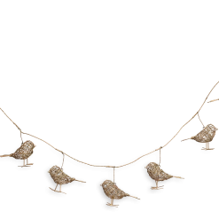 Nkuku Ramya Wire Bird Garland - Brass