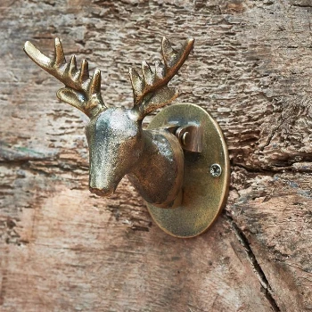 Nkuku Stag Brass Door Knocker 2 Nkuku Stag Brass Door Knocker