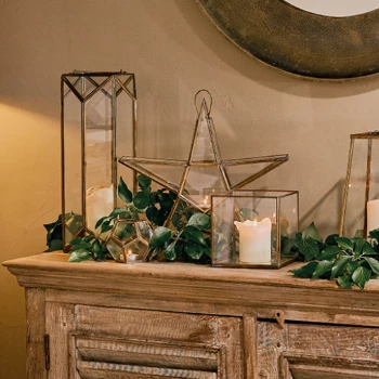 Nkuku Brass Menni Lantern Hexagon 3 Nkuku Brass Menni Lantern Hexagon