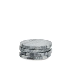 Nkuku Set of 4 Grey Esa Marble Coasters