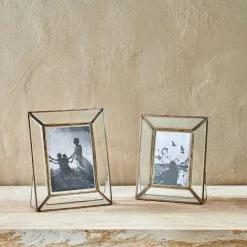 Nkuku Aged Antique Brass Tabai Standing Portrait Frame