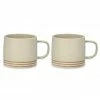Nkuku Set of 2 Enesta Line Mugs - Cream