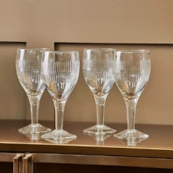 Nkuku Set of 4 Clear Mila Wine Glass