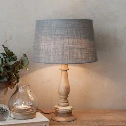 Nkuku Usha Mango Wood Lamp