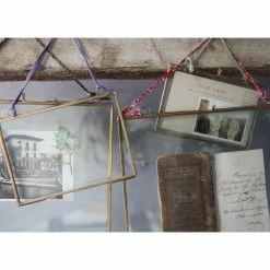 Nkuku Small Brass Glass Kiko Frame