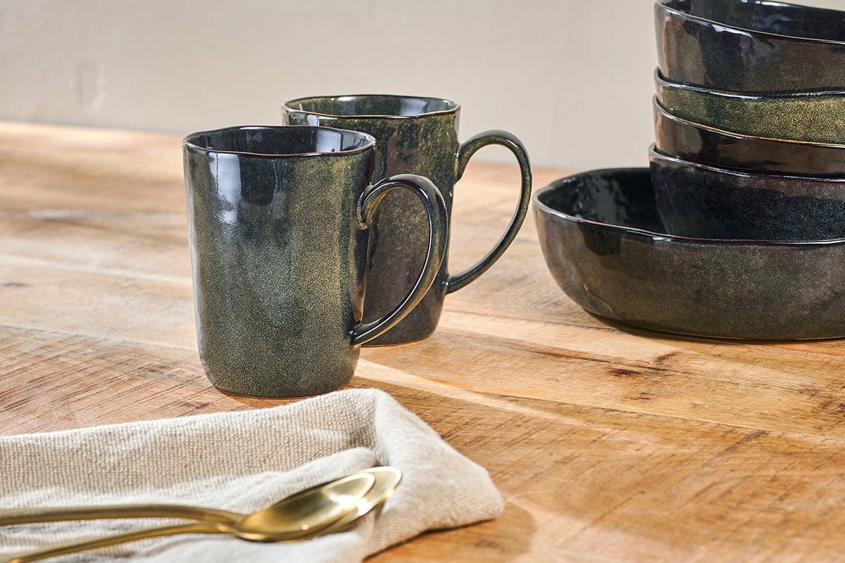 Nkuku Sea Grey Amina Mug 2 Nkuku Sea Grey Amina Mug