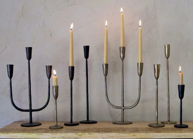 Nkuku Mbata Antique Brass Candlestick (Small) 3 Nkuku Mbata Antique Brass Candlestick (Small)