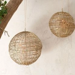 Nkuku Large Brass Ngoni Giant Opening Bauble 4 Nkuku Large Brass Ngoni Giant Opening Bauble