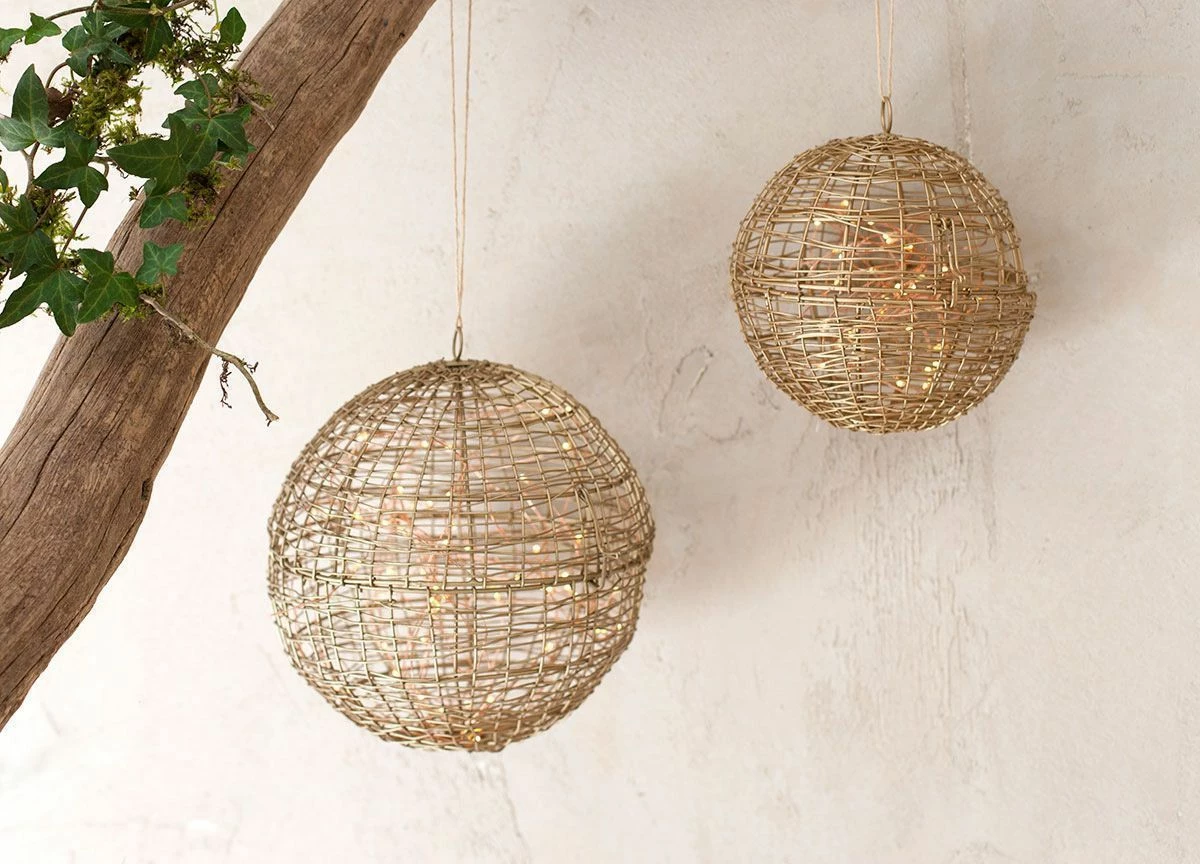 Nkuku Large Brass Ngoni Giant Opening Bauble 2 Nkuku Large Brass Ngoni Giant Opening Bauble