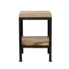 Nkuku Kaleri Iron and Mango Wood Side Table