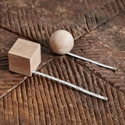 Nkuku Mango Wood Hansa Disk Ruler 5 Nkuku Mango Wood Hansa Disk Ruler