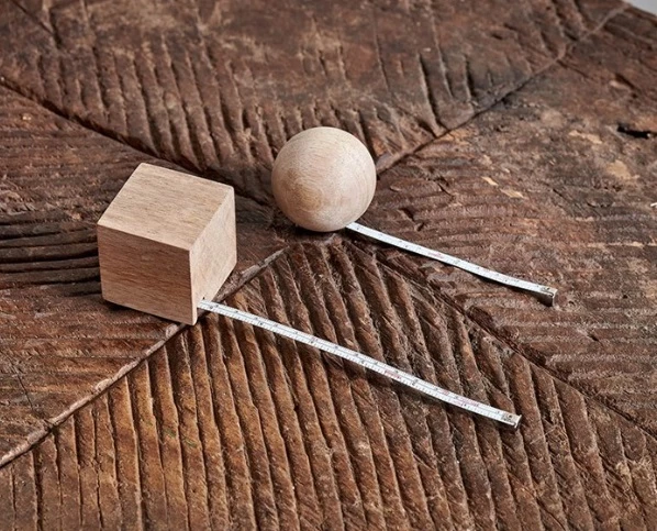 Nkuku Mango Wood Hansa Disk Ruler 3 Nkuku Mango Wood Hansa Disk Ruler