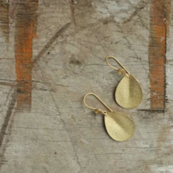 Nkuku Isa Hammered Gold Earrings