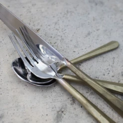 Nkuku Set of 16 Brushed Gold Osko Cutlery