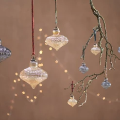 Nkuku Set of 4 Gold Luster Eliza Baubles