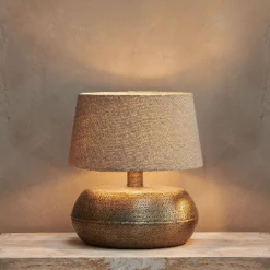 Nkuku Large Lumbu Lamp with Large Dia Jute Lampshade