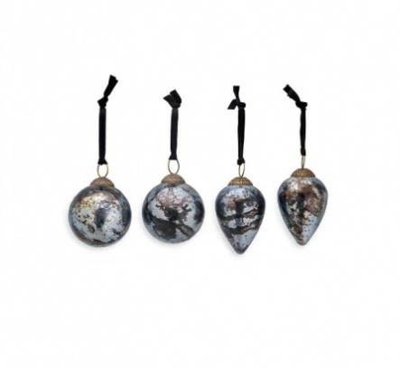 Nkuku Jalshara Baubles - Antique Smoke 1 Nkuku Jalshara Baubles - Antique Smoke