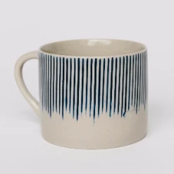 Nkuku Navy & White Striped Mug