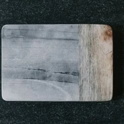 Nkuku Grey Marble And Mango Wood Chopping Board