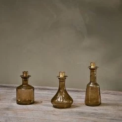 Nkuku Sepia Tall Sirsa Glass Candlestick Holder 5 Nkuku Sepia Tall Sirsa Glass Candlestick Holder