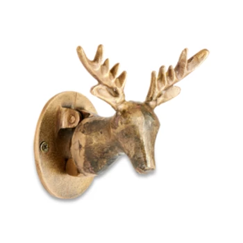 Nkuku Stag Brass Door Knocker 1 Nkuku Stag Brass Door Knocker