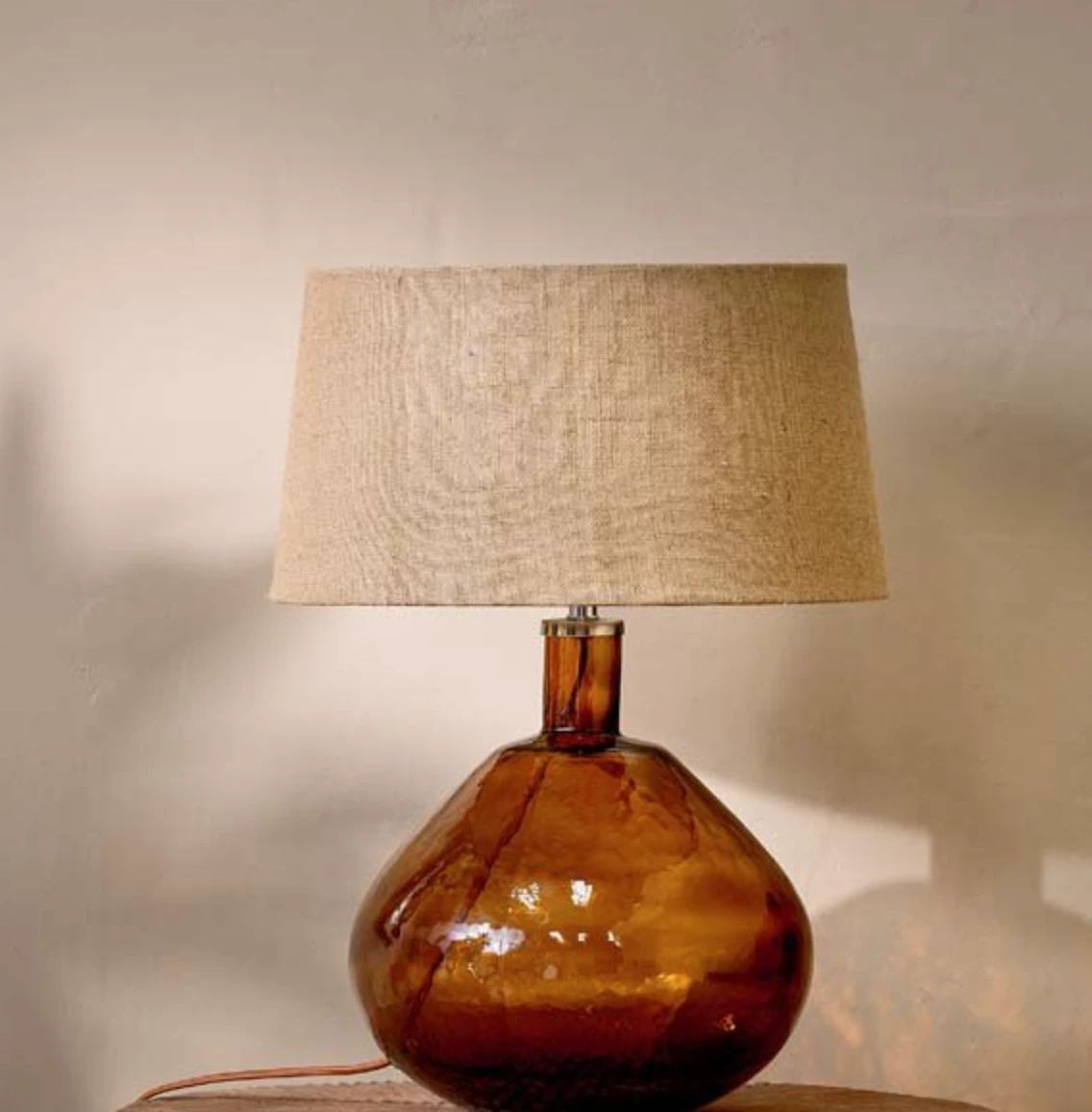 Nkuku Baba Glass Lamp In Burnt Amber Large 5 Nkuku Baba Glass Lamp In Burnt Amber Large