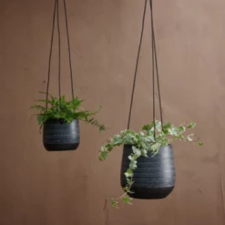 Nkuku Large Black Mahika Hanging Planter