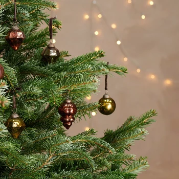 Nkuku Set of 3 Antique Rust Ura Baubles 3 Nkuku Set of 3 Antique Rust Ura Baubles