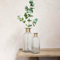 Nkuku Chara Hammered Bottle Vase - Small