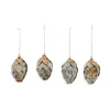 Nkuku Adoni Fir Cone - Tree Decorations - Zinc - Set of 4