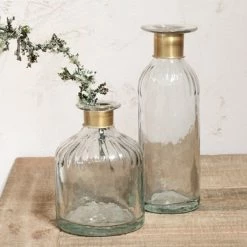 Nkuku Chara Hammered Decorative Bottle