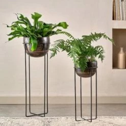 Nkuku Endo Reclaimed Iron Planter Stand - Large