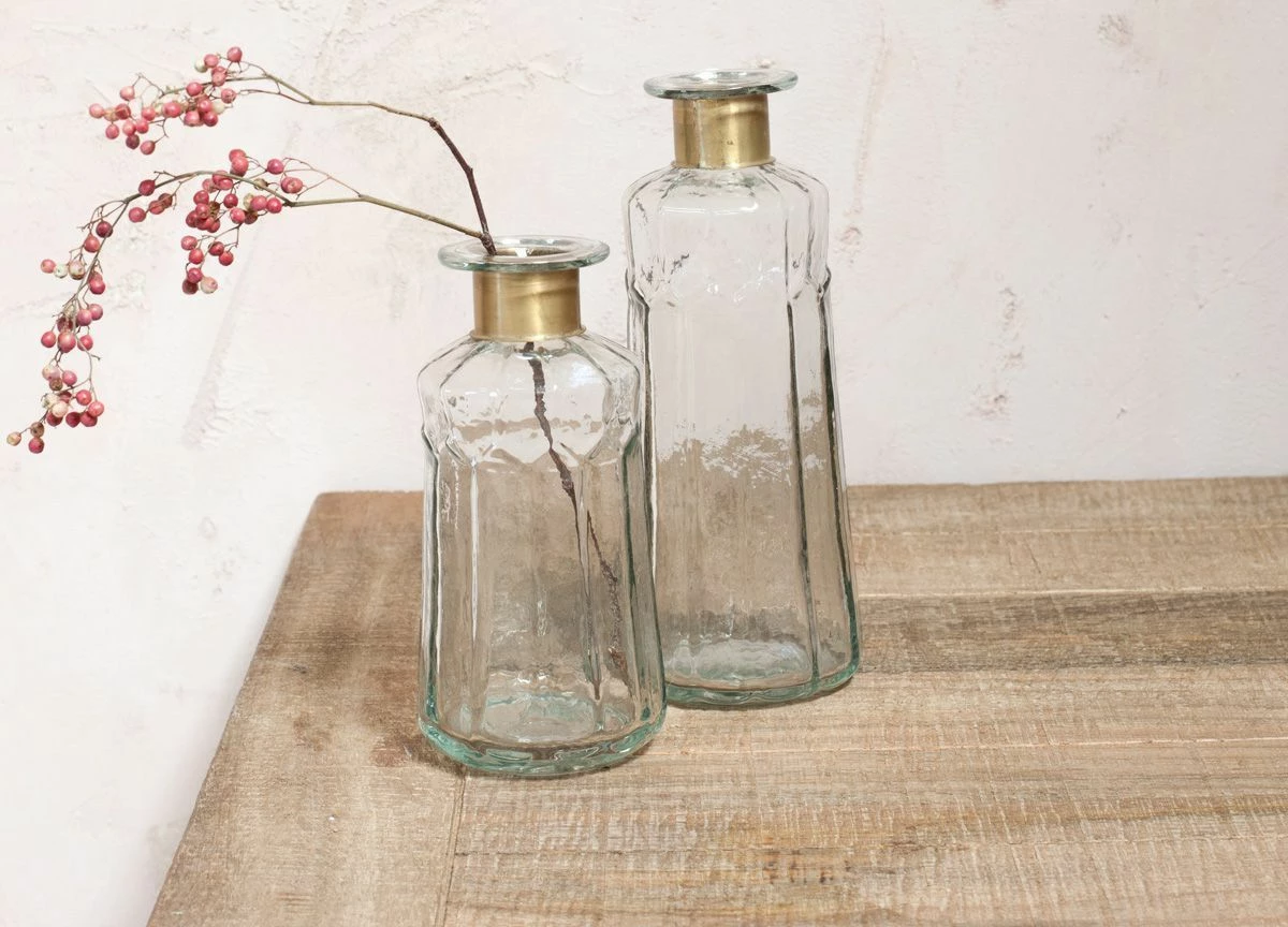 Nkuku Chara Hammered Bottle - Decorative - Small 2 Nkuku Chara Hammered Bottle - Decorative - Small