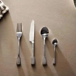 Nkuku Veeta Cutlery - Brushed Silver - Set of 16