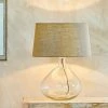 Nkuku Large Wide Recycled Glass Baba Lamp with Extra Large Shade