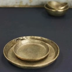 Nkuku Large Gold Jahi Plate