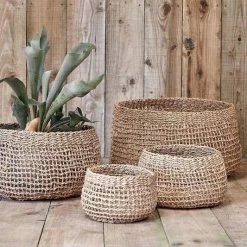 Nkuku Mendi Short Seagrass Basket Large