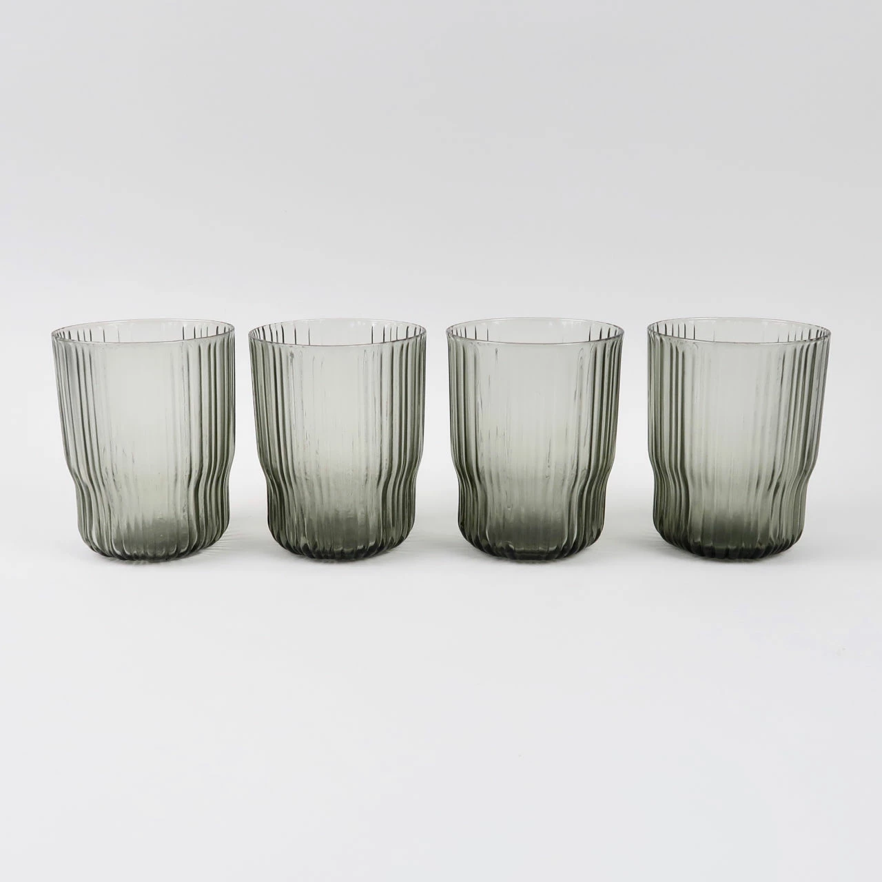 Nkuku Set of 4 Fali Smoke Glass Tumbler 2 Nkuku Set of 4 Fali Smoke Glass Tumbler