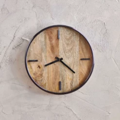 Nkuku Alomi Mango Wood Clock - Small