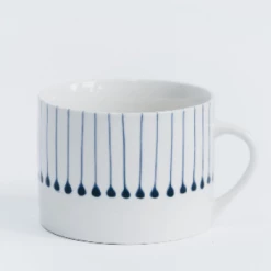 Nkuku Navy & White Matchstick Mug