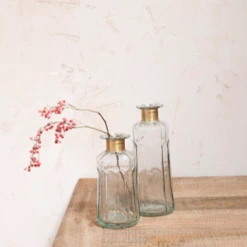 Nkuku Chara Hammered Bottle Vase - Decorative Large 3 Nkuku Chara Hammered Bottle Vase - Decorative Large